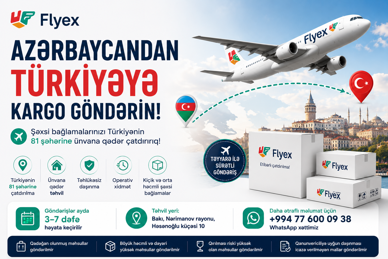 Azərbaycandan Türkiyəyə Kargo Necə Göndərmək Olar? (2026 Tam Bələdçi) | Flyex