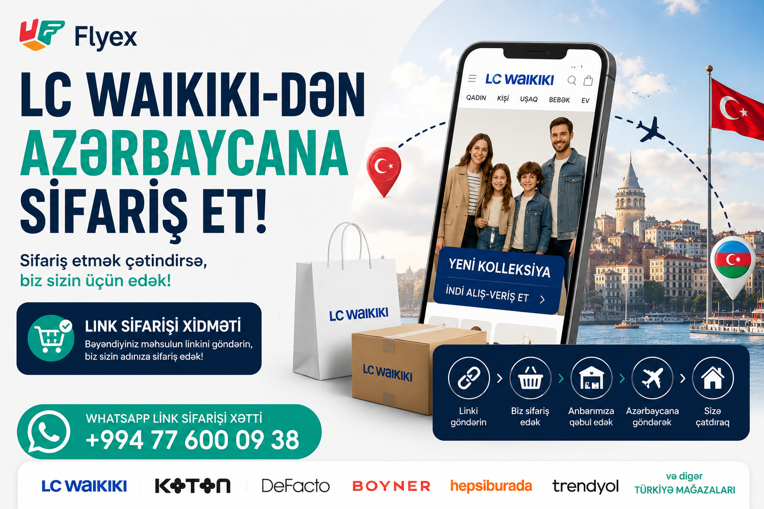 LC Waikiki-dən Azərbaycana Necə Sifariş Vermək Olar? (2026 Tam Bələdçi) | Flyex